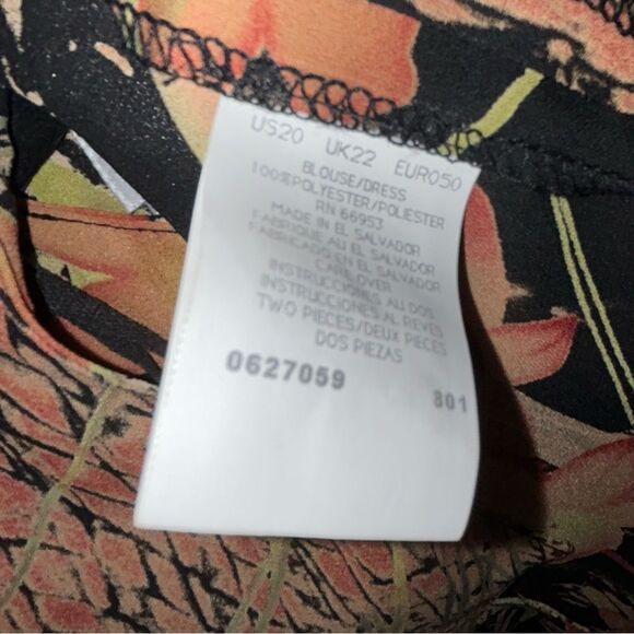 Leslie Fay Floral Print Sleeveless Maxi Dress Long Sleeve Blouse Top 2 Pc. Set - Picture 13 of 15